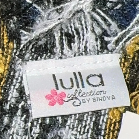 NWT lulla collection by bindya fashion scarf from nordstrom navy multi color - Picture 5 of 7